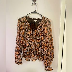 American eagle floral blouse